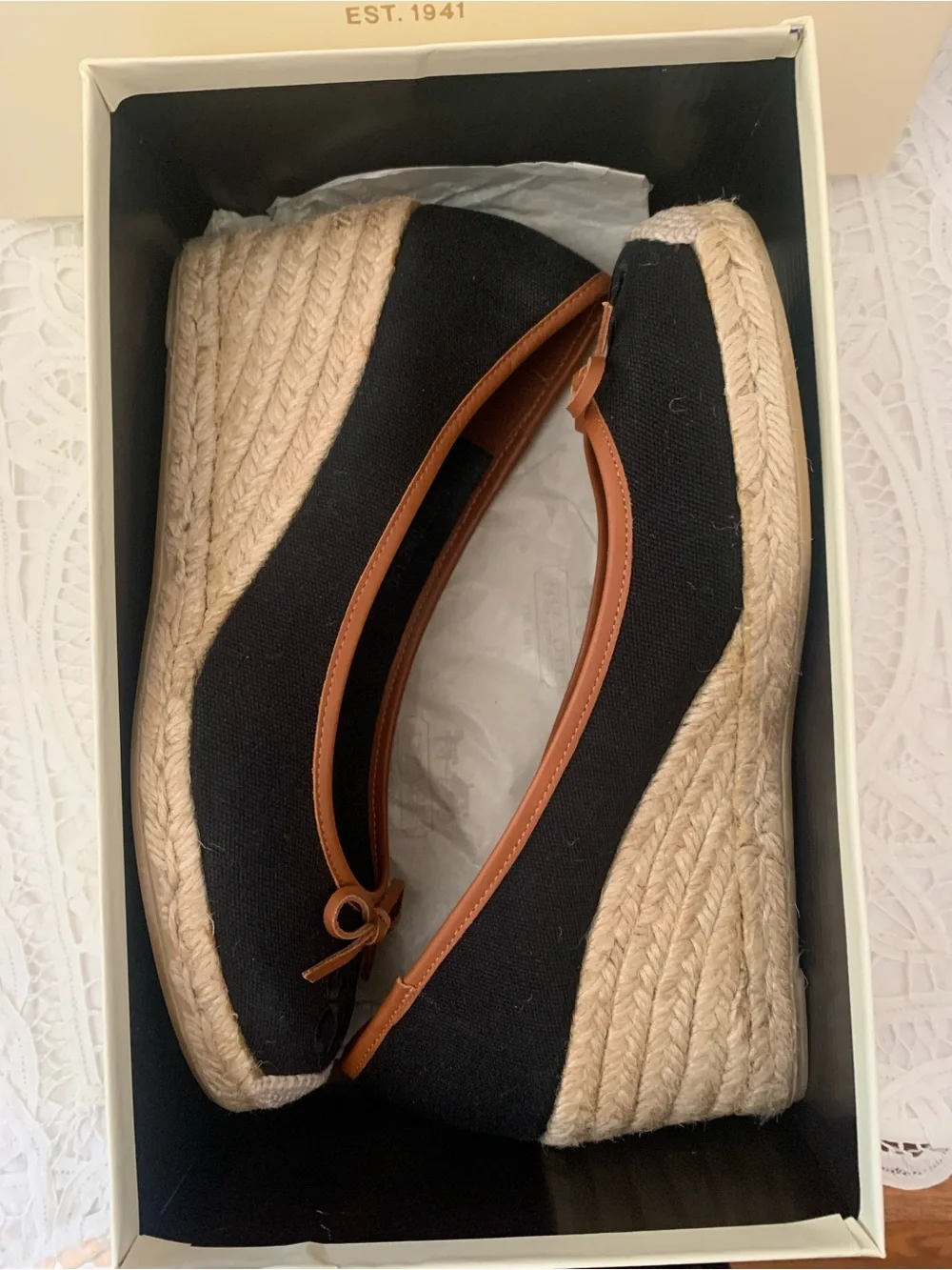 Coach black canvas